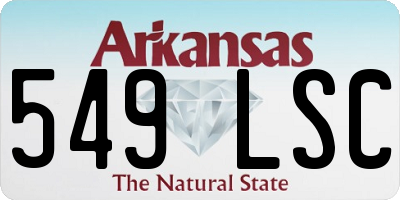 AR license plate 549LSC