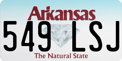 AR license plate 549LSJ