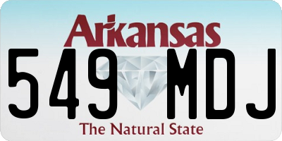 AR license plate 549MDJ