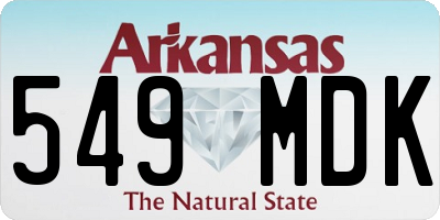 AR license plate 549MDK