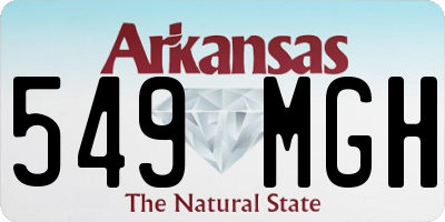 AR license plate 549MGH