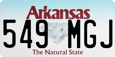 AR license plate 549MGJ