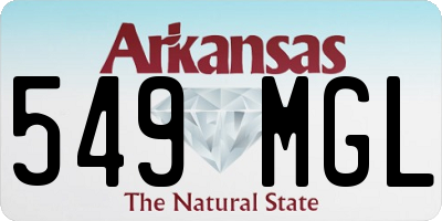 AR license plate 549MGL