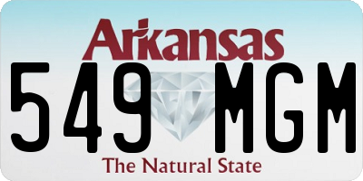 AR license plate 549MGM