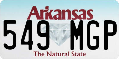 AR license plate 549MGP