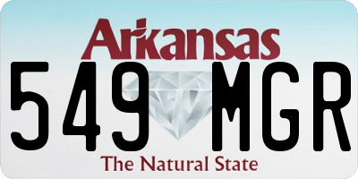 AR license plate 549MGR