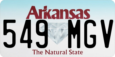 AR license plate 549MGV