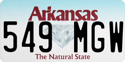 AR license plate 549MGW