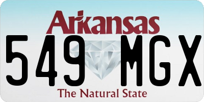 AR license plate 549MGX