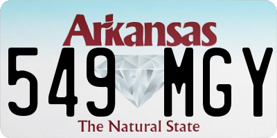 AR license plate 549MGY
