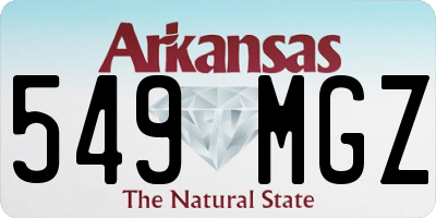AR license plate 549MGZ