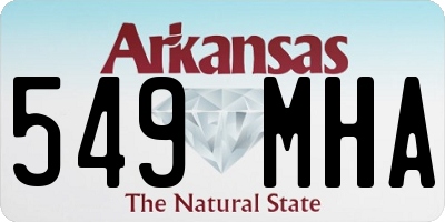 AR license plate 549MHA