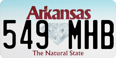 AR license plate 549MHB