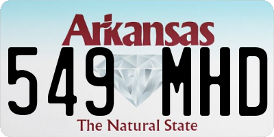 AR license plate 549MHD
