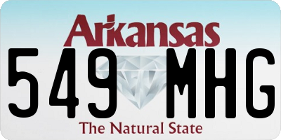 AR license plate 549MHG