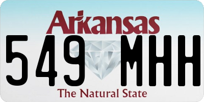 AR license plate 549MHH