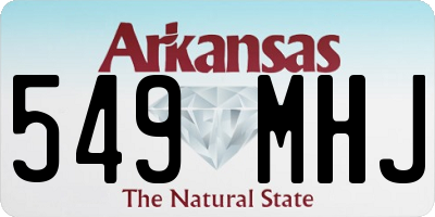 AR license plate 549MHJ