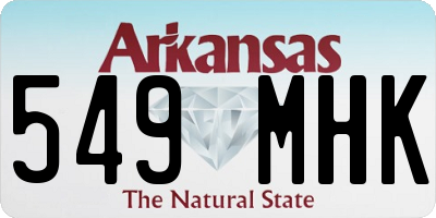AR license plate 549MHK