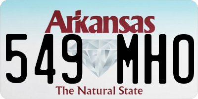 AR license plate 549MHO