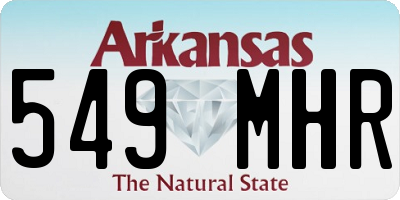 AR license plate 549MHR