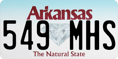 AR license plate 549MHS