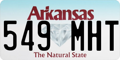 AR license plate 549MHT