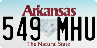 AR license plate 549MHU
