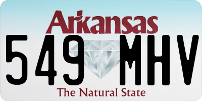 AR license plate 549MHV