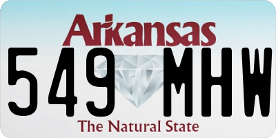 AR license plate 549MHW
