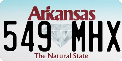 AR license plate 549MHX