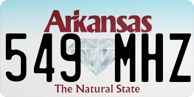 AR license plate 549MHZ