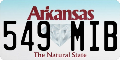 AR license plate 549MIB