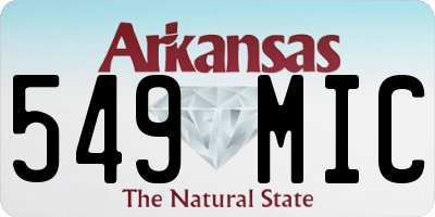 AR license plate 549MIC