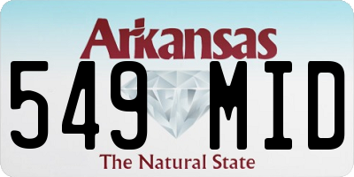AR license plate 549MID