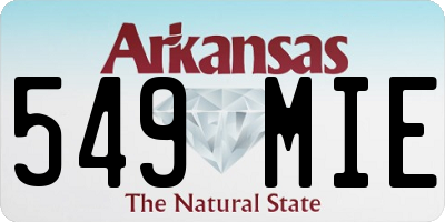 AR license plate 549MIE