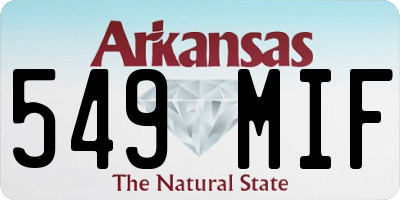 AR license plate 549MIF