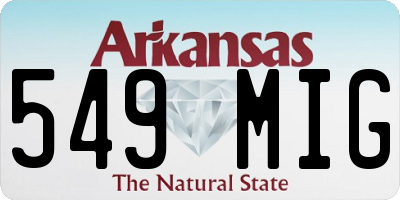 AR license plate 549MIG