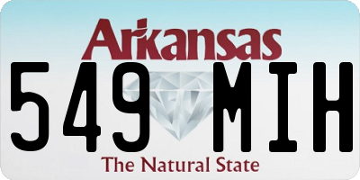 AR license plate 549MIH