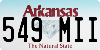 AR license plate 549MII