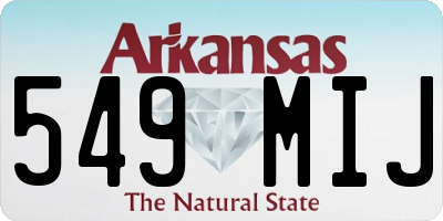 AR license plate 549MIJ