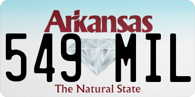 AR license plate 549MIL