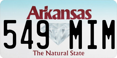 AR license plate 549MIM