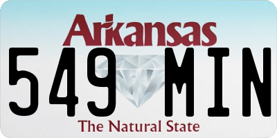 AR license plate 549MIN