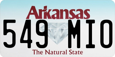 AR license plate 549MIO