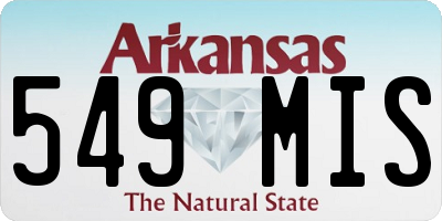 AR license plate 549MIS