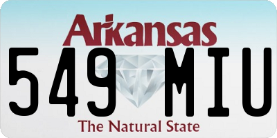 AR license plate 549MIU