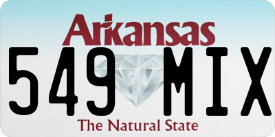 AR license plate 549MIX