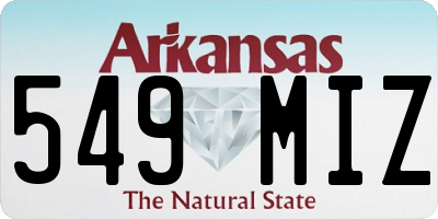 AR license plate 549MIZ