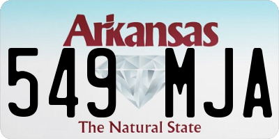 AR license plate 549MJA