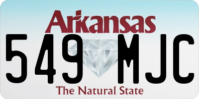 AR license plate 549MJC